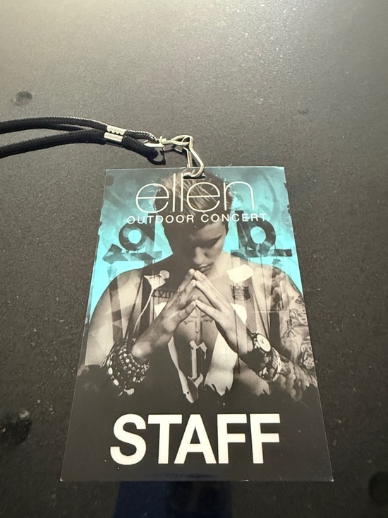 Elle Staff Badge Lanyard - Black with Teal Accent
